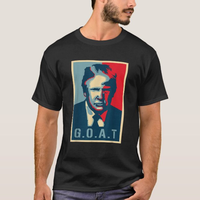 45th President Trump Retro Poster Donald Trump GOA T-Shirt (Front)