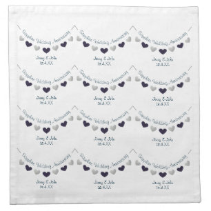 45th sapphire wedding anniversary bunting design cloth napkin
