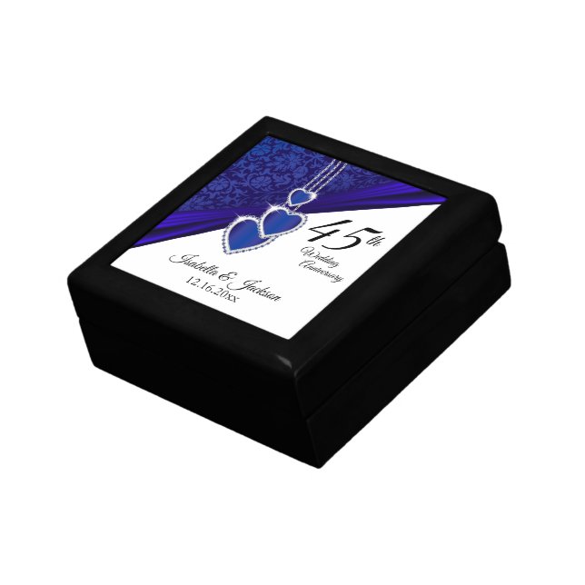 45th Sapphire Wedding Anniversary Design Gift Box (Side)
