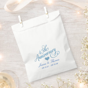 45th Sapphire Wedding Anniversary Favor Bag