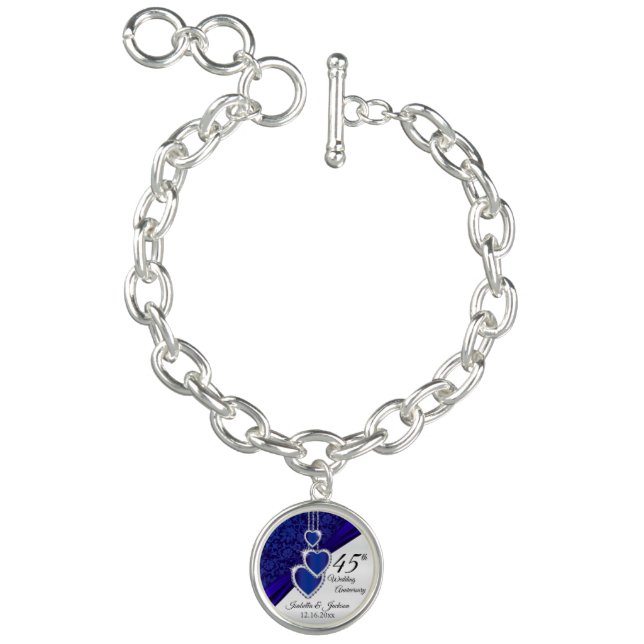 45th Sapphire Wedding Anniversary Keepsake Charm Bracelet (Product)