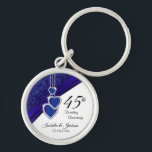 45th Sapphire Wedding Anniversary Keepsake Keychain<br><div class="desc">Personalized Keychain. 45th / 65th Sapphire Wedding Anniversary Keepsake. ⭐This Product is 100% Customizable. Graphics and / or text can be added, deleted, moved, resized, changed around, rotated, etc... 99% of my designs in my store are done in layers. This makes it easy for you to resize and move the...</div>