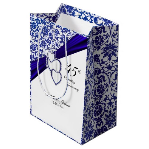 45th Sapphire Wedding Anniversary Medium Gift Bag