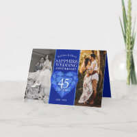 45th sapphire wedding anniversary now then photo