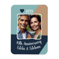 45th Sapphire Wedding Anniversary Photo Keepsake