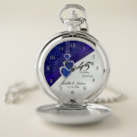 45th Sapphire Wedding Anniversary Pocket Watch<br><div class="desc">⭐⭐⭐⭐⭐ 5 Star Review. Pocket Watch. 45th or 65th Sapphire Wedding Anniversary Design. ⭐This Product is 100% Customizable. Graphics and / or text can be added, deleted, moved, resized, changed around, rotated, etc... 99% of my designs in my store are done in layers. This makes it easy for you to...</div>