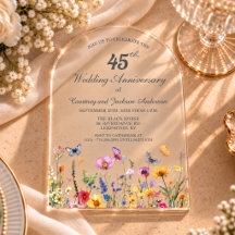  45th Sapphire Wildflowers Wedding Anniversary 
