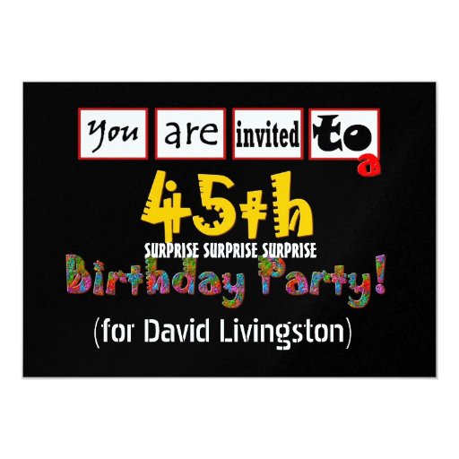 45Th Birthday Invitation Templates 8