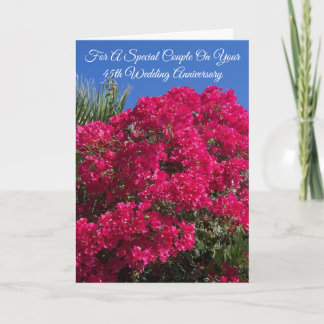 45th Wedding Anniversary Card Floral Photography