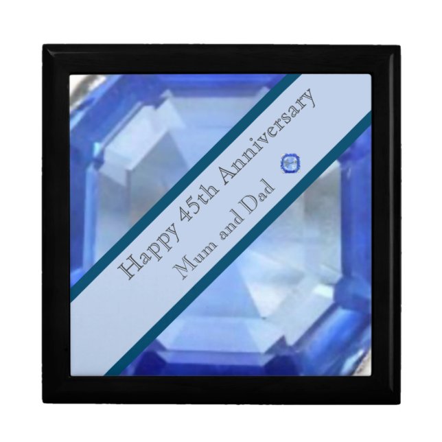 45th Wedding Anniversary editable Gift Box (Front)