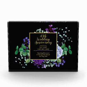 45th Wedding Anniversary Gift Sapphire Blue Flower