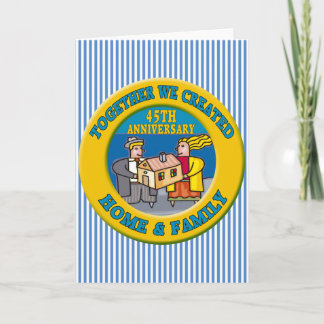 45th Wedding Anniversary Gifts Card
