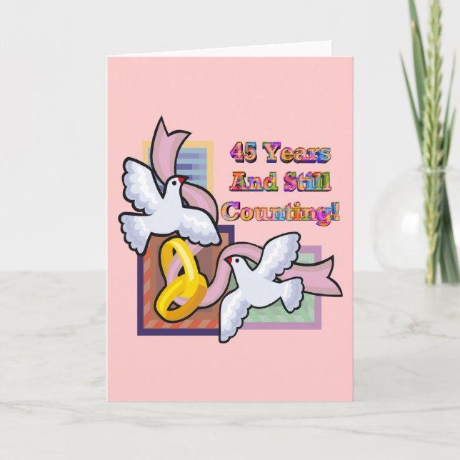 45th Wedding Anniversary Gifts Card (Front)