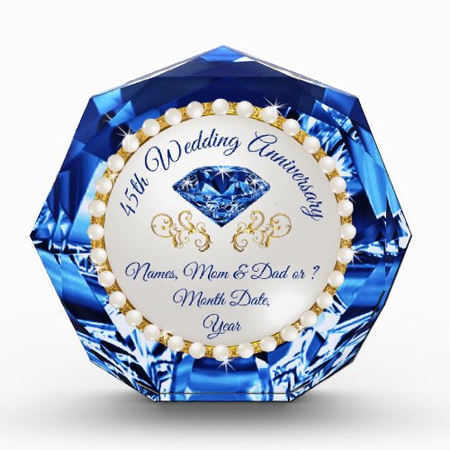 45th Wedding Anniversary Gifts for Parents Couple