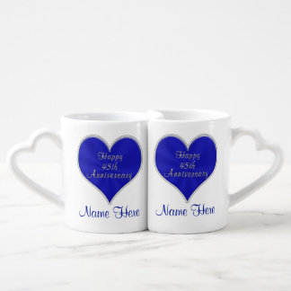 45th Wedding Anniversary Gifts for Parents, Couple Coffee Mug Set