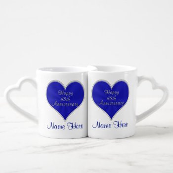 45th Wedding Anniversary Gifts For Parents  Couple Coffee Mug Set by LittleLindaPinda at Zazzle