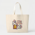 45th wedding anniversary gt large tote bag