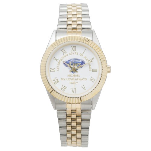 45th Wedding Anniversary Husband - Commemorative Watch