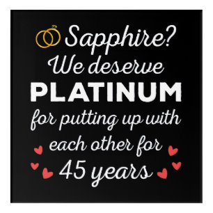 45th Wedding Anniversary I - Sapphire Funny Couple Acrylic Print