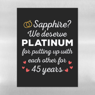 45th Wedding Anniversary I - Sapphire Funny Couple Magnetic Dry Erase Sheet