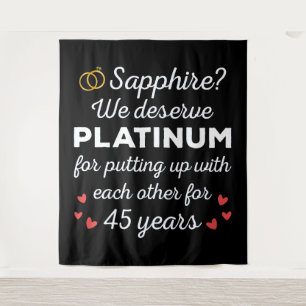 45th Wedding Anniversary I - Sapphire Funny Couple Tapestry