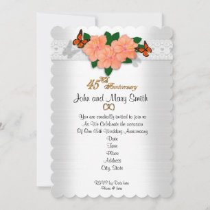 45th wedding anniversary invitation