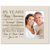 45th Wedding Anniversary Ivory Photo Frame (Front)