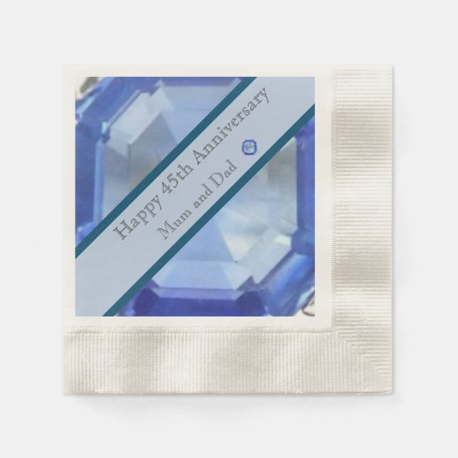 45th Wedding Anniversary  Napkins (Front)