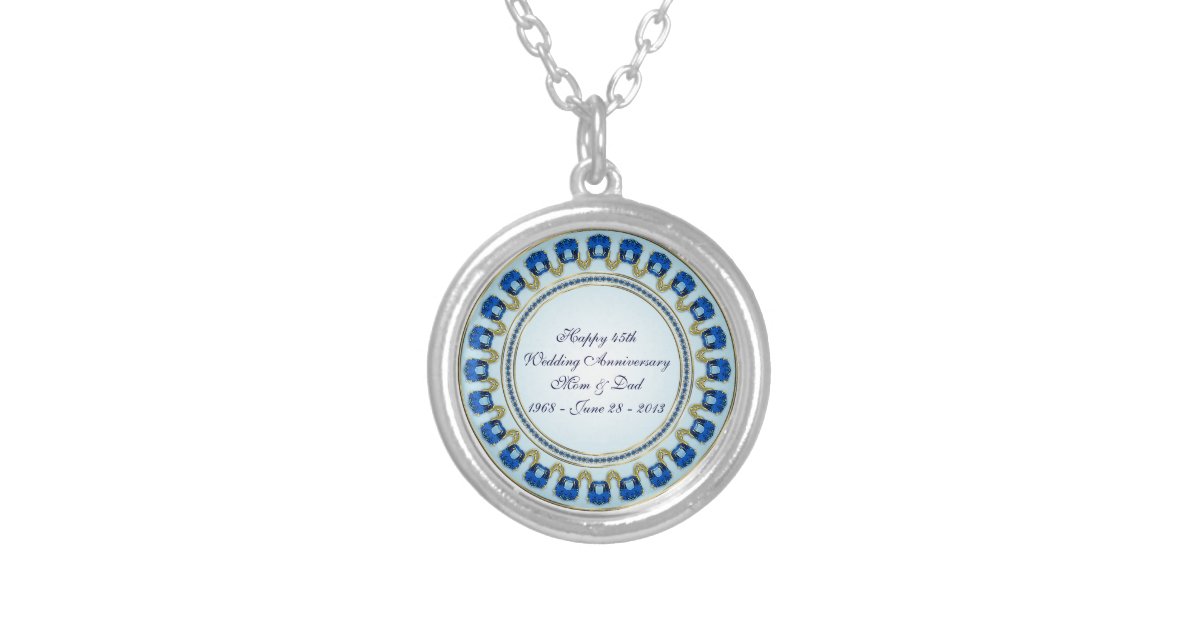 45th Wedding Anniversary Necklace | Zazzle.com