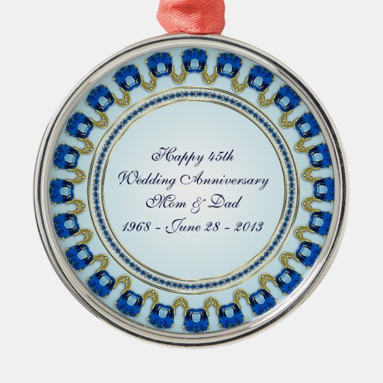 45th Wedding Anniversary Ornament | Zazzle.com