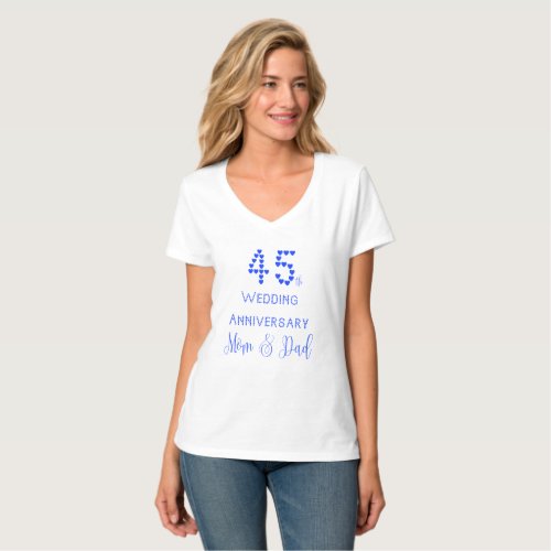 45th Wedding Anniversary Parents Sapphire Wedding T_Shirt