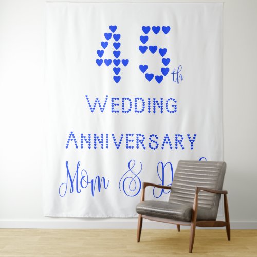 45th Wedding Anniversary Parents Sapphire Wedding Tapestry