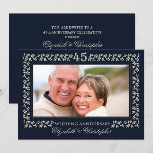45th Wedding Anniversary Party Invitations