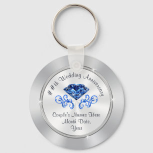 45th wedding anniversary party ideas for parents keychain