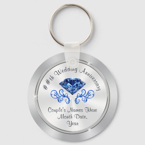 45th wedding anniversary party ideas for parents keychain