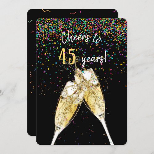 45th wedding anniversary party invitation