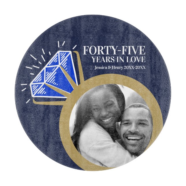 45th wedding anniversary party sapphire cutting board (Front)