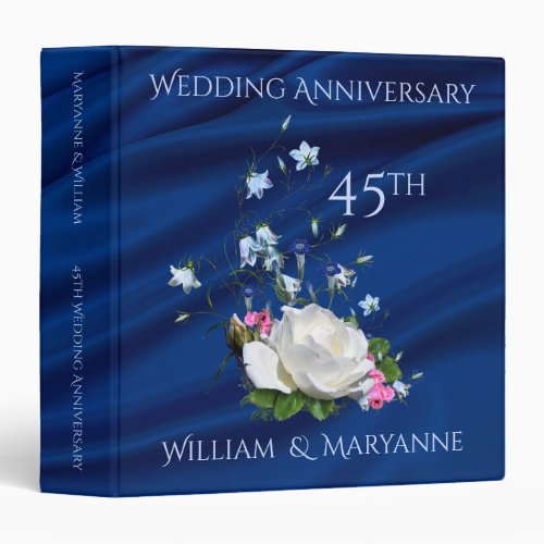 45th Wedding Anniversary Roses Custom Memories Binder