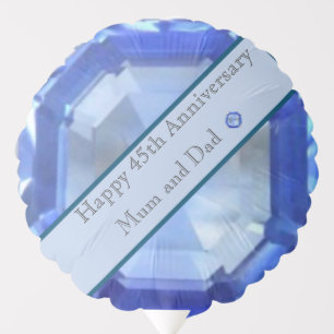 45th Wedding Anniversary Sapphire   Balloon