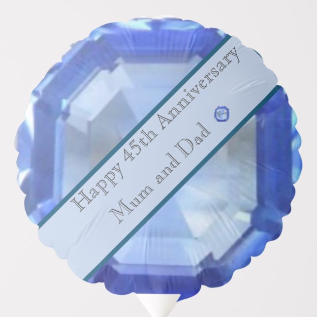 45th Wedding Anniversary Sapphire   Balloon (Front)