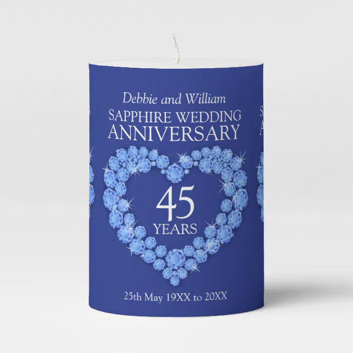 Wedding Anniversary gift personalised Pillar Candle Wedding Anniversary gift personalised Pillar Candle
