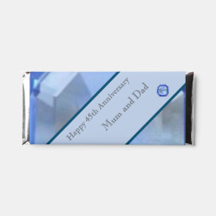 45th Wedding Anniversary Sapphire Hershey Bar Favors