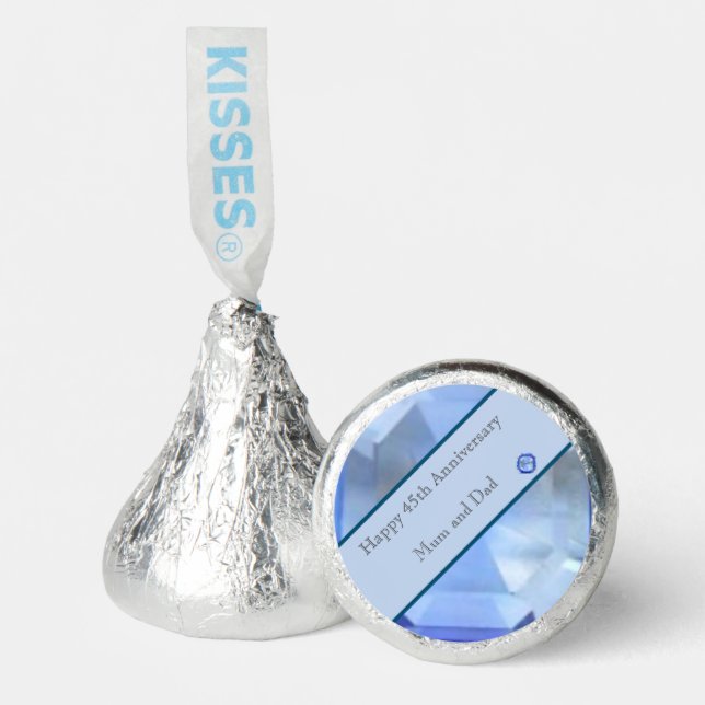 45th Wedding Anniversary Sapphire    Hershey®'s Kisses® (Front)