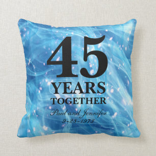 45th Wedding Anniversary Sapphire Party Lights Throw Pillow