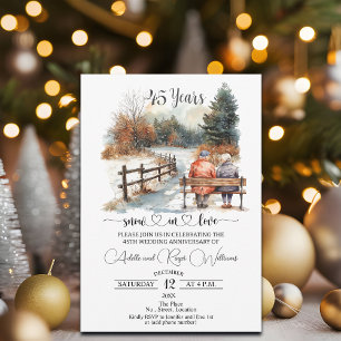 45th Wedding Anniversary Winter Landscape Romantic Invitation