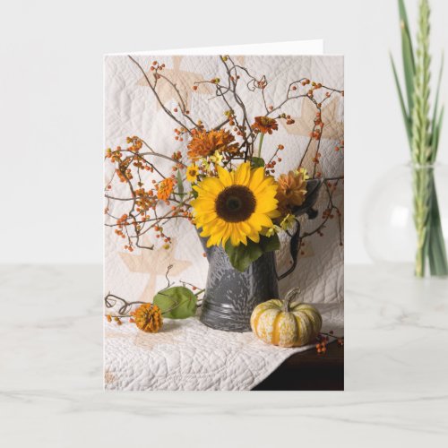 4663 Autumn Floral Birthday Card