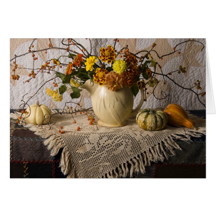 4697 Autumn Still Life Quilts Sympathy Card