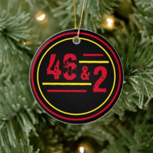 46 & 2 Evolution Symbol Ceramic Ornament