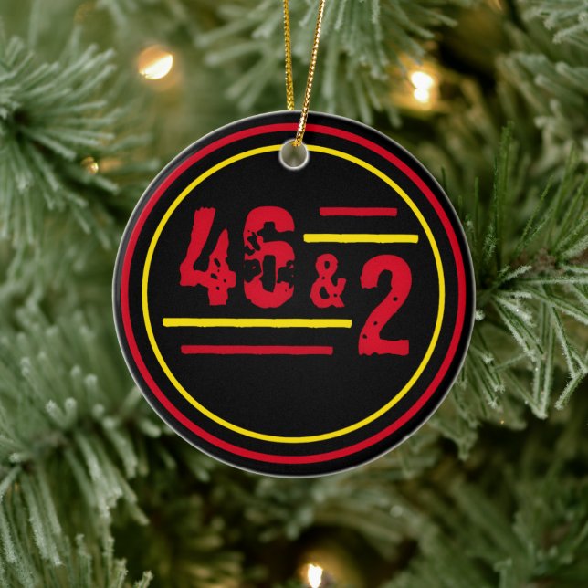 46 & 2 Evolution Symbol Ceramic Ornament (Tree)