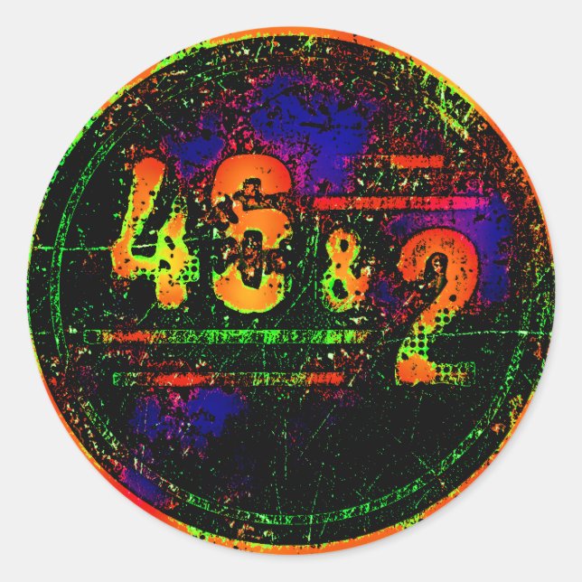 46 & 2 - Neon Glitch Code Sticker (Front)